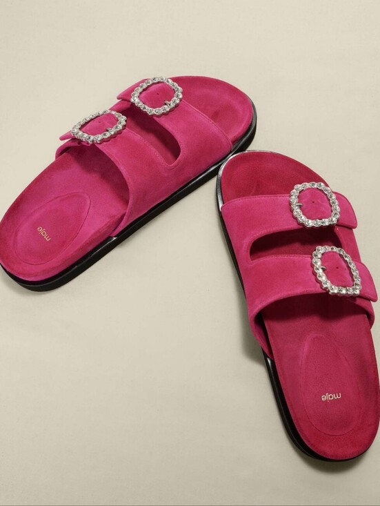 Maje Shoes - Maje Diamante Fuschia Seude Sandal Size 8 New